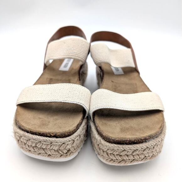 Steve Madden Jaklin Platform Espadrille Banded Sandals Women's Tan Size US9 - Picture 2 of 11